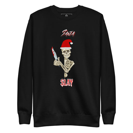 Santa Slay Holiday Horror Gothic Unisex Premium Sweatshirt